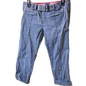 Hollister Pacific Merchants Grey Stretch Pants Buckle Cuff Juniors Size 7